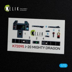 J-20 Mighty Dragon - interior 3D decals for Dream Model kit 2
