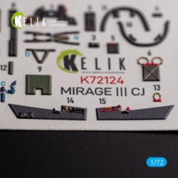 MIRAGE III CJ - interior 3D decals for SpecialHobby kit 2
