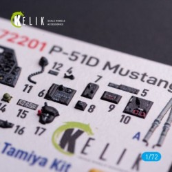 P-51D Mustang - interior 3D decals for Tamiya kit 2