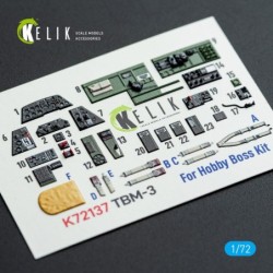 TBM-3 Avenger - interior 3D decals for HobbyBoss kit 2