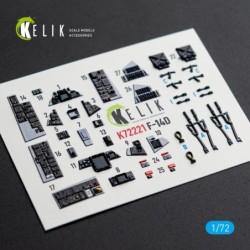 F-14D Super Tomcat - interior 3D decals for Academy kit 2