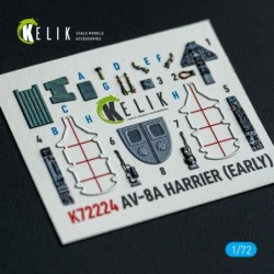 AV-8A Harrier (early) - interior 3D decals for Italeri kit 2