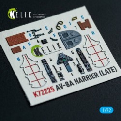 AV-8A Harrier (late) - interior 3D decals for Italeri kit 2