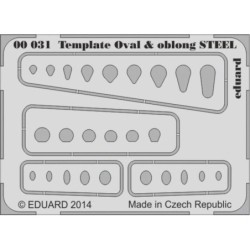 Template ovals & oblong STEEL for tool