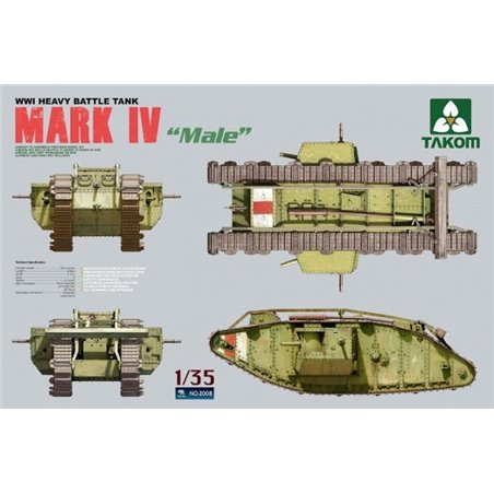 1/35 WWI Heavy Battle Tank Mark IV "Male" 