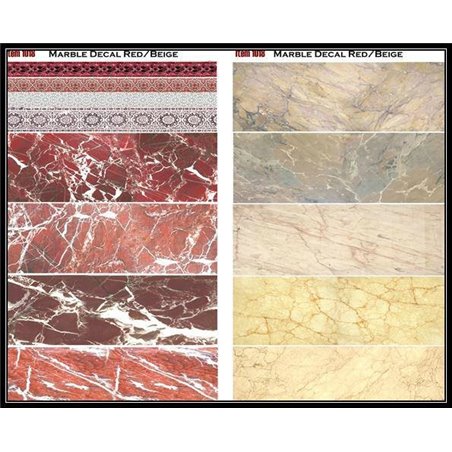 Marble Decal Red Beige