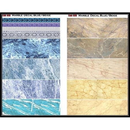 Marble Decal Blue Beige